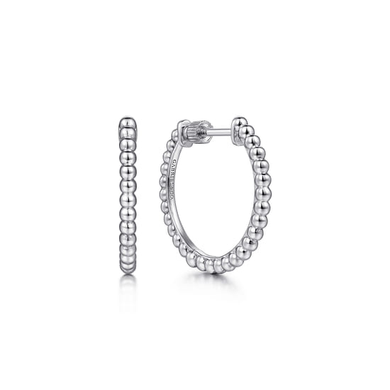 925 Sterling Silver Classic Hoop Earrings, 20mm-Bujukan