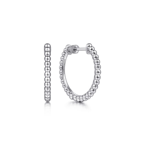 925 Sterling Silver Classic Hoop Earrings, 20mm-Bujukan 925 Sterling Silver Classic Hoop Earrings, 20mm-Bujukan
