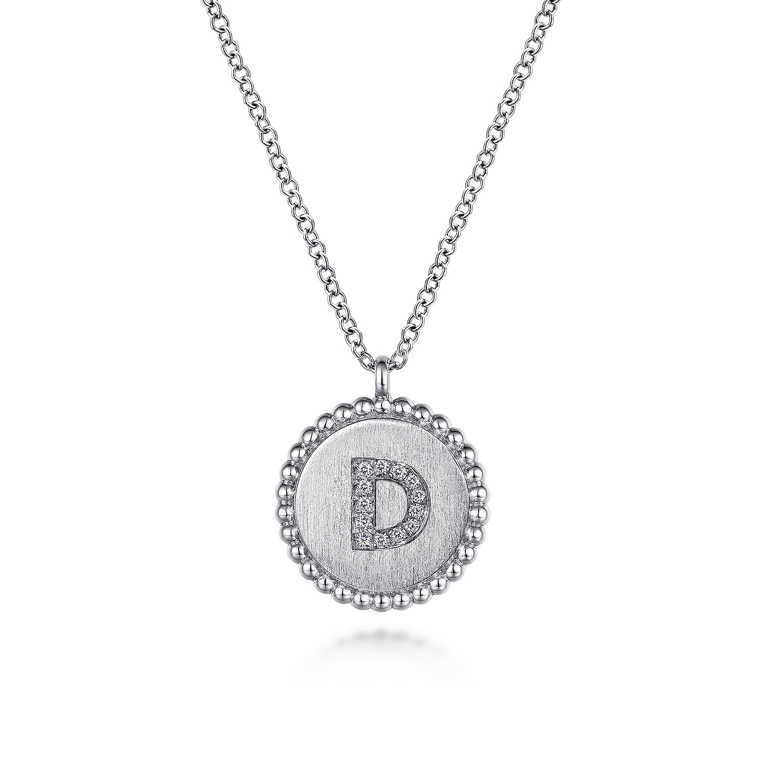 925 Sterling Silver Diamond Bujukan Initial D Necklace