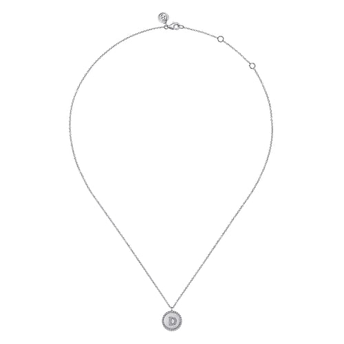 925 Sterling Silver Diamond Bujukan Initial D Necklace