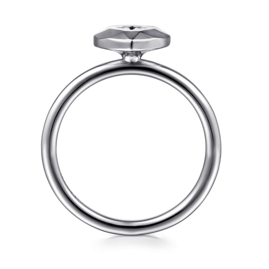 925 Sterling Silver Diamond Cut Heart Ring angle 2