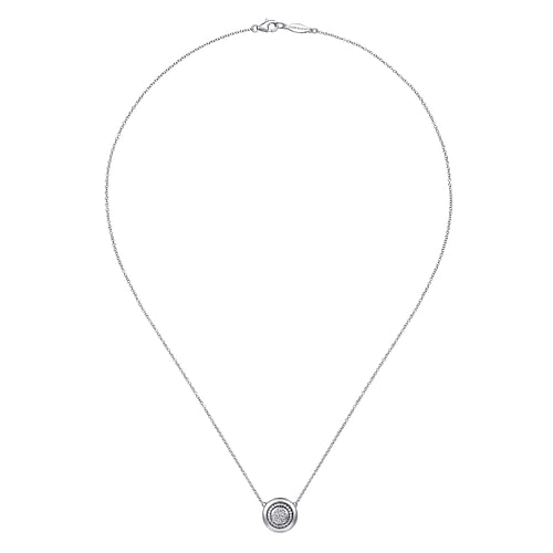 925 Sterling Silver Diamond Pendant Necklace