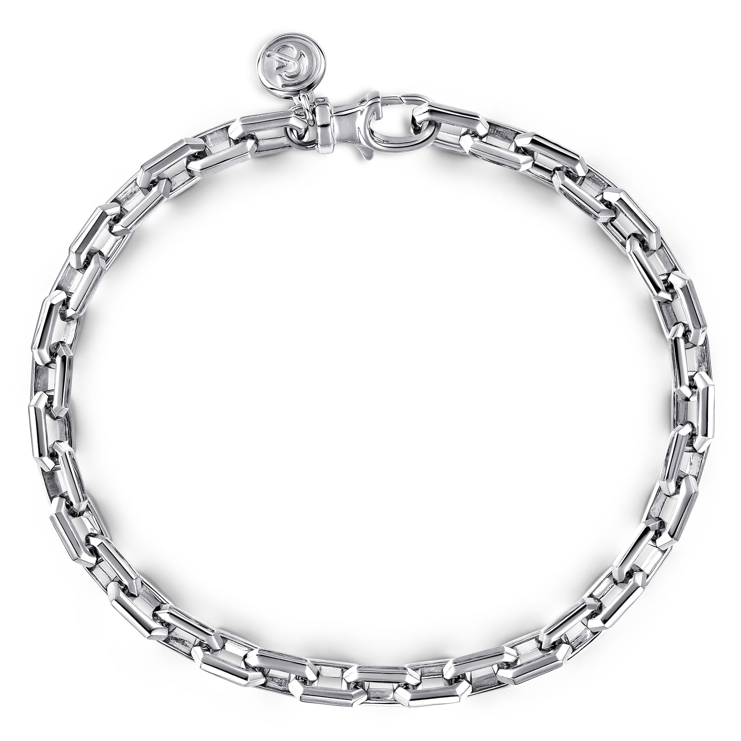 Gabriel - 925 Sterling Silver Faceted Chain Bracelet