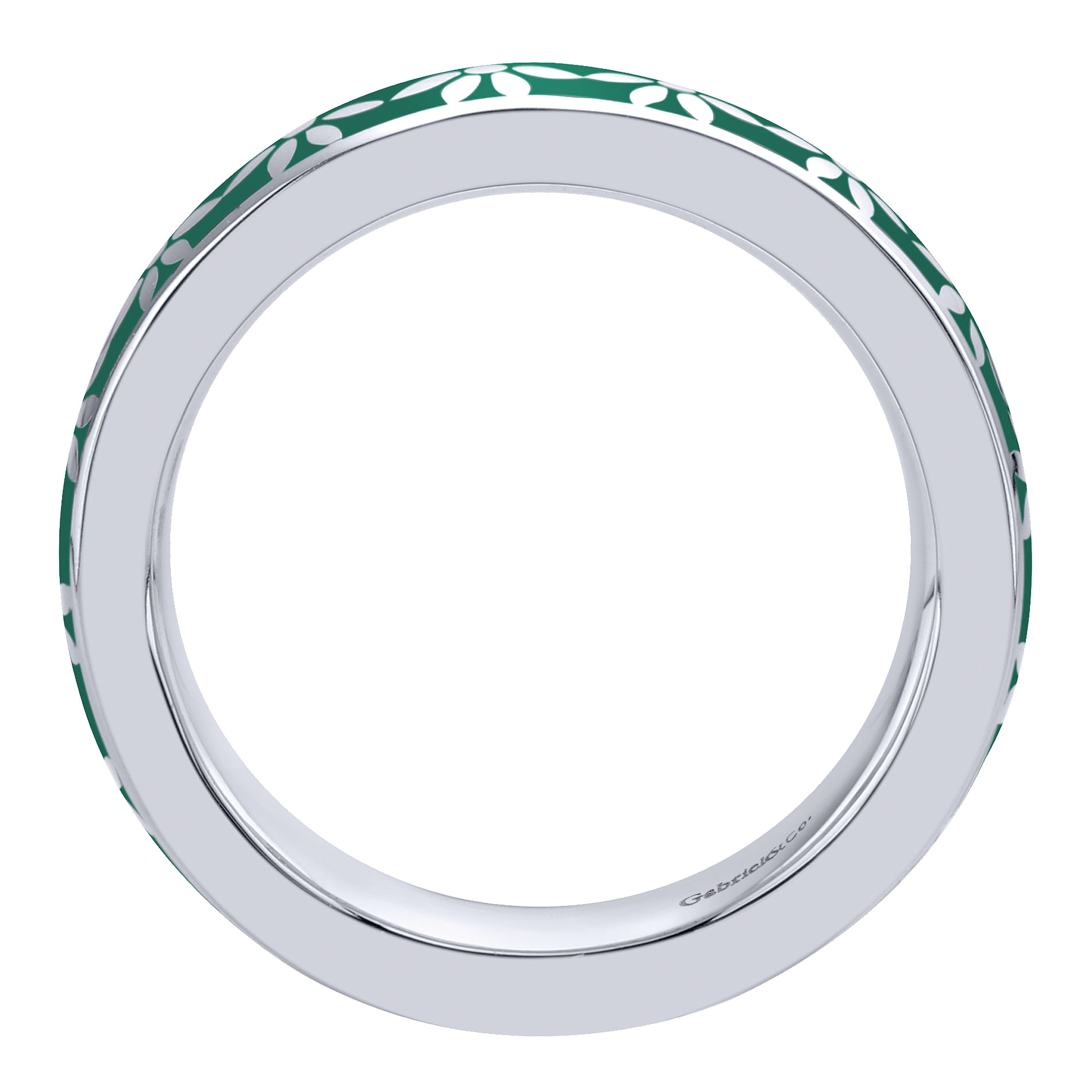 925 Sterling Silver Floral Enamel Stackable Ring