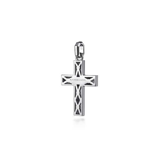 925 Sterling Silver Geometric Cross Pendant