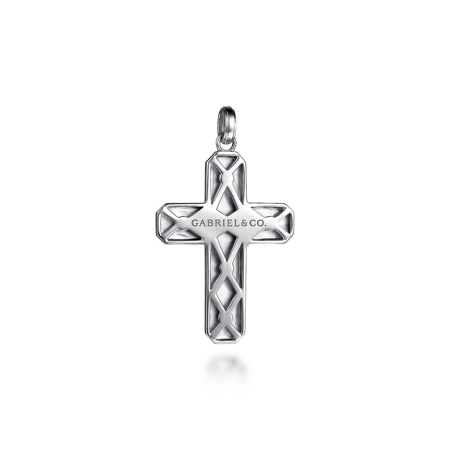 925 Sterling Silver Geometric Cross Pendant