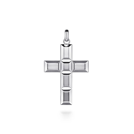 Gabriel - 925 Sterling Silver Geometric Cross Pendant