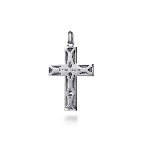 925 Sterling Silver Geometric Cross Pendant