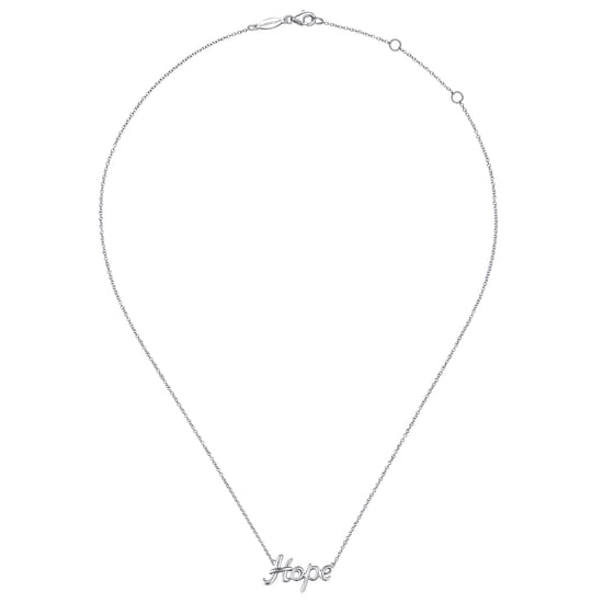 925 Sterling Silver Hope Necklace angle 2