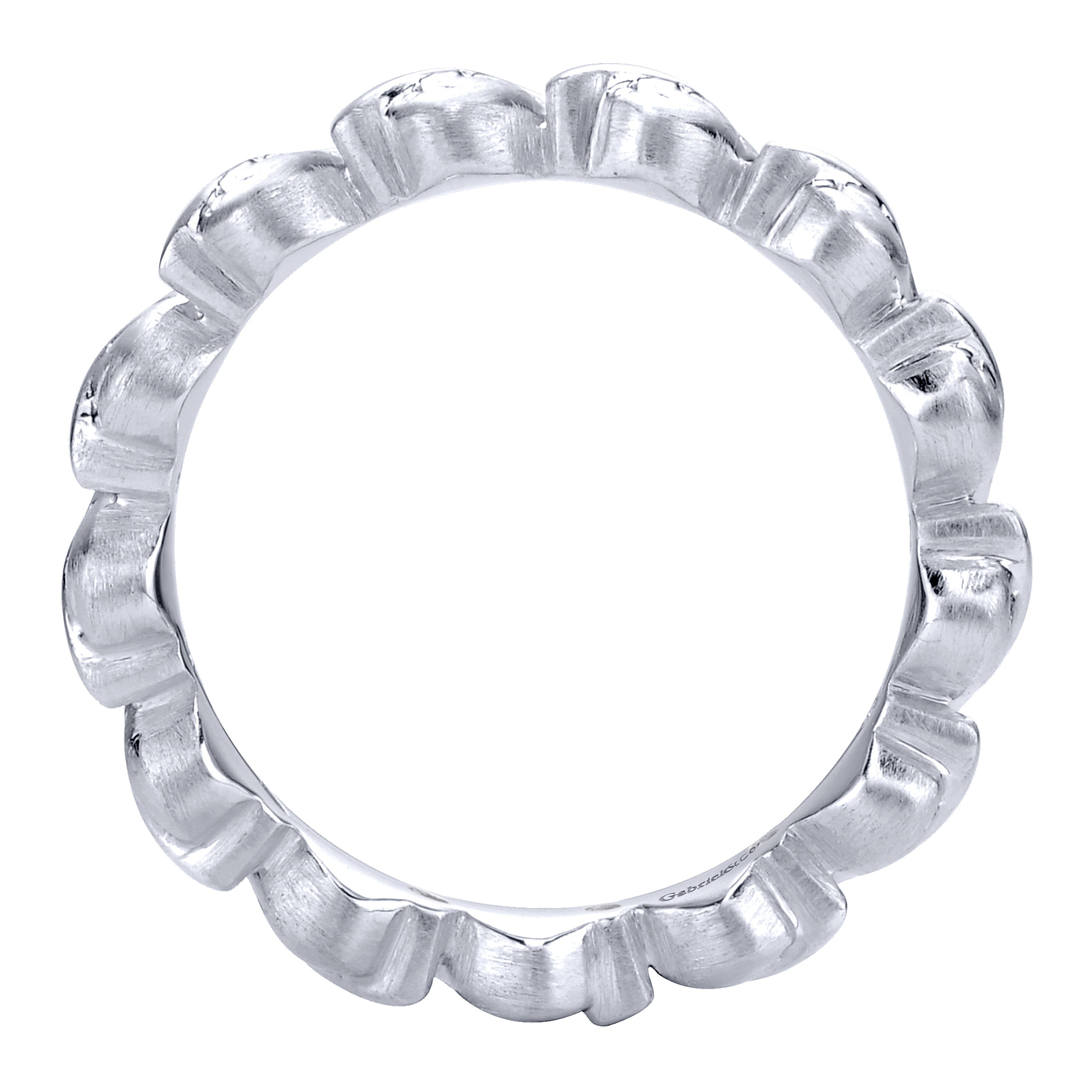 925 Sterling Silver Leaf Stackable Ladies Ring