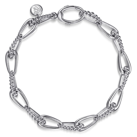 925 Sterling Silver Link Chain Bracelet-Bujukan 