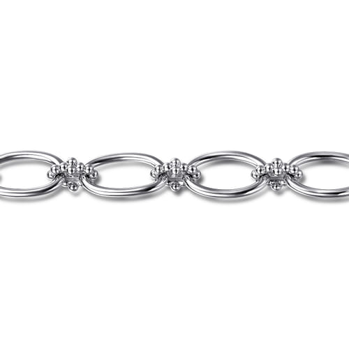 925 Sterling Silver Link Chain Bracelet-Bujukan