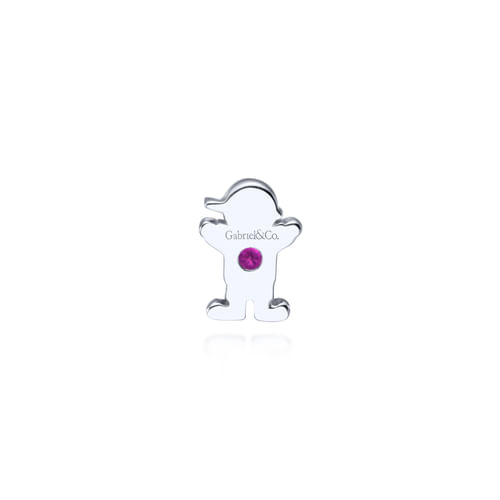 925 Sterling Silver Little Boy Pendant with Amethyst Stone