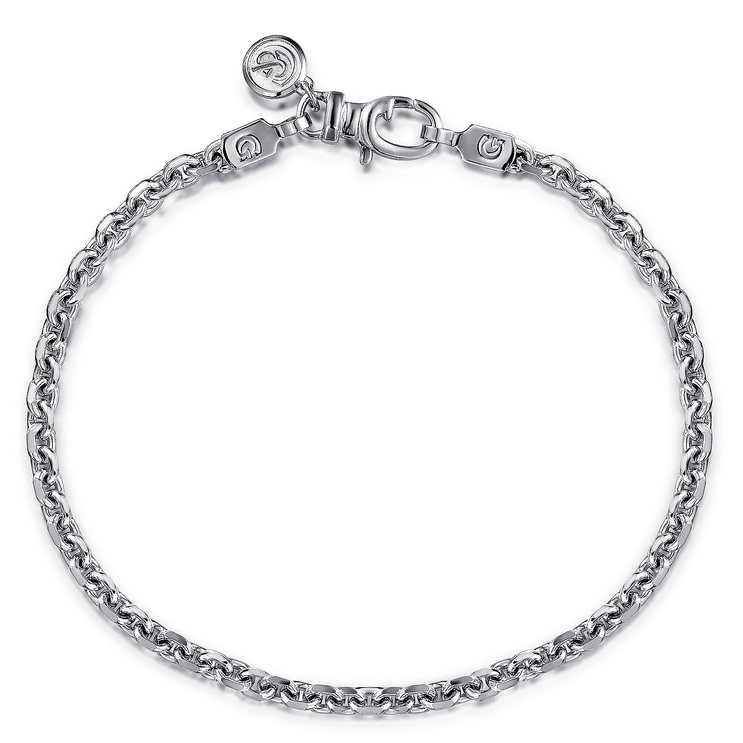 Gabriel - 925 Sterling Silver Men's Link Chain Bracelet 
