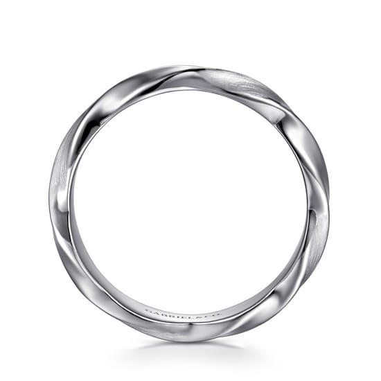 925 Sterling Silver Men's Twisted Ring angle 2