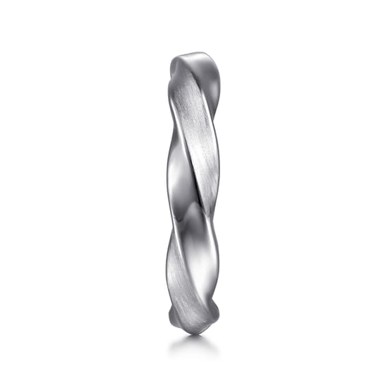 925 Sterling Silver Men's Twisted Ring angle 4