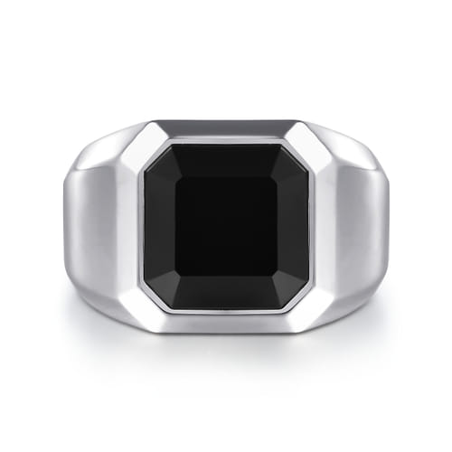 925 Sterling Silver Onyx Signet Ring 