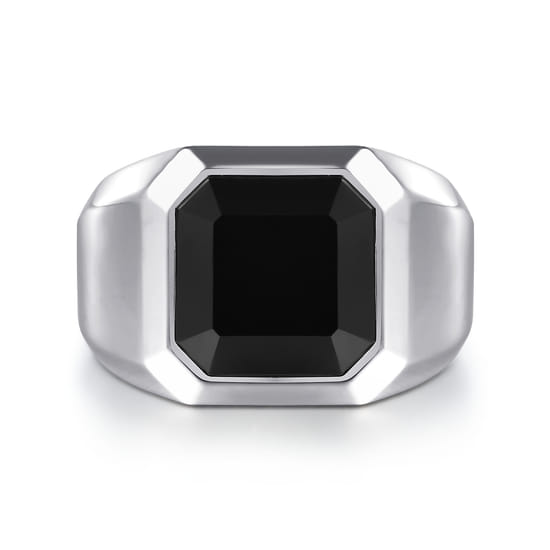 925 Sterling Silver Onyx Signet Ring 