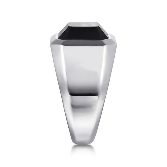 925 Sterling Silver Onyx Signet Ring  angle 4