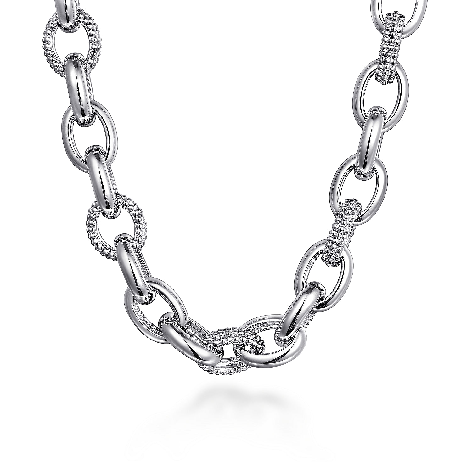 Gabriel - 925 Sterling Silver Oval Link Chain Necklace