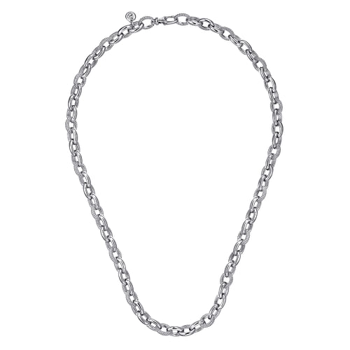 925 Sterling Silver Oval Link Chain Necklace