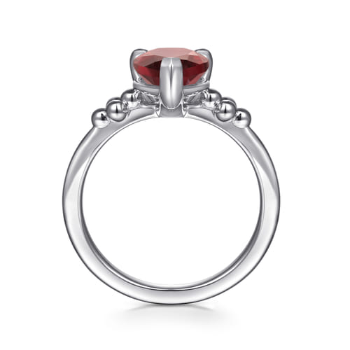 925 Sterling Silver Pear Garnet Bujukan Ring 925 Sterling Silver Pear Garnet Bujukan Ring