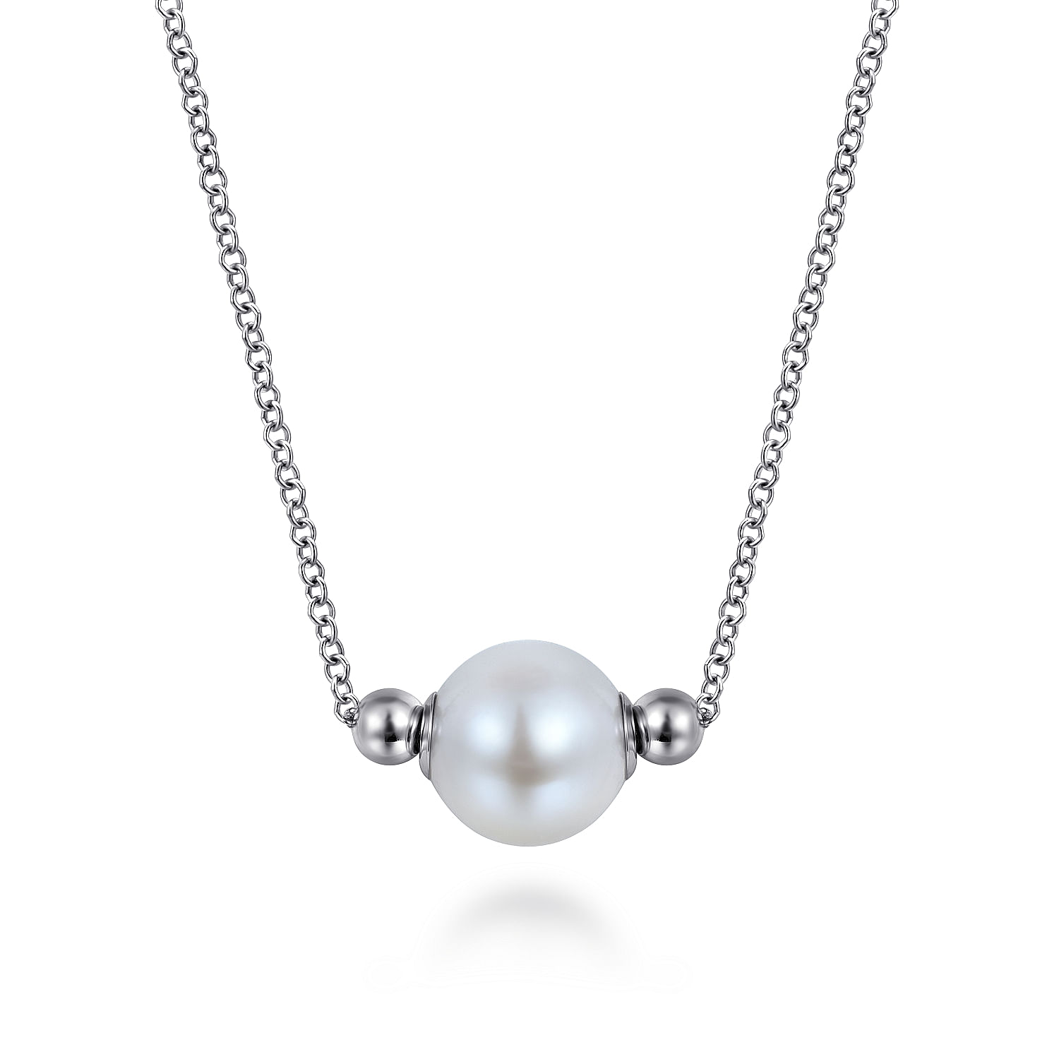 Gabriel - 925 Sterling Silver Pearl Bujukan Fashion Necklace