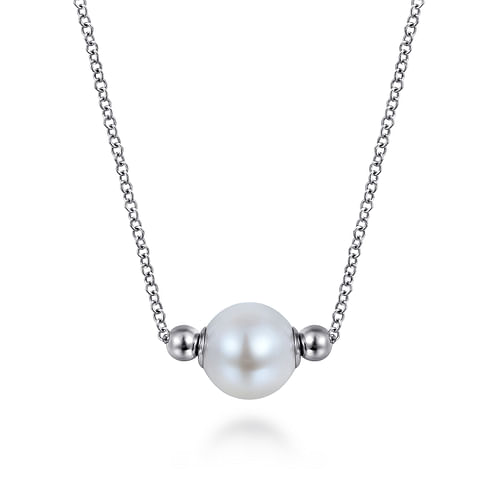 925 Sterling Silver Pearl Bujukan Fashion Necklace