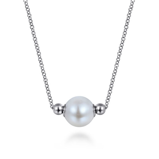 Gabriel - 925 Sterling Silver Pearl Bujukan Fashion Necklace