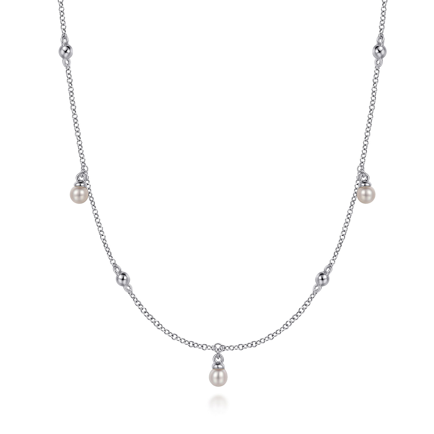 925 Sterling Silver Pearl Drop Necklace