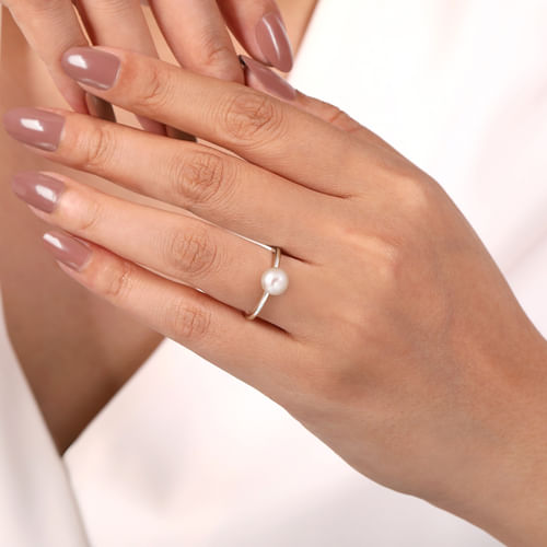 925 Sterling Silver Pearl Ring