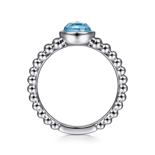 925 Sterling Silver Rock Crystal and Turquoise Bujukan Ring
