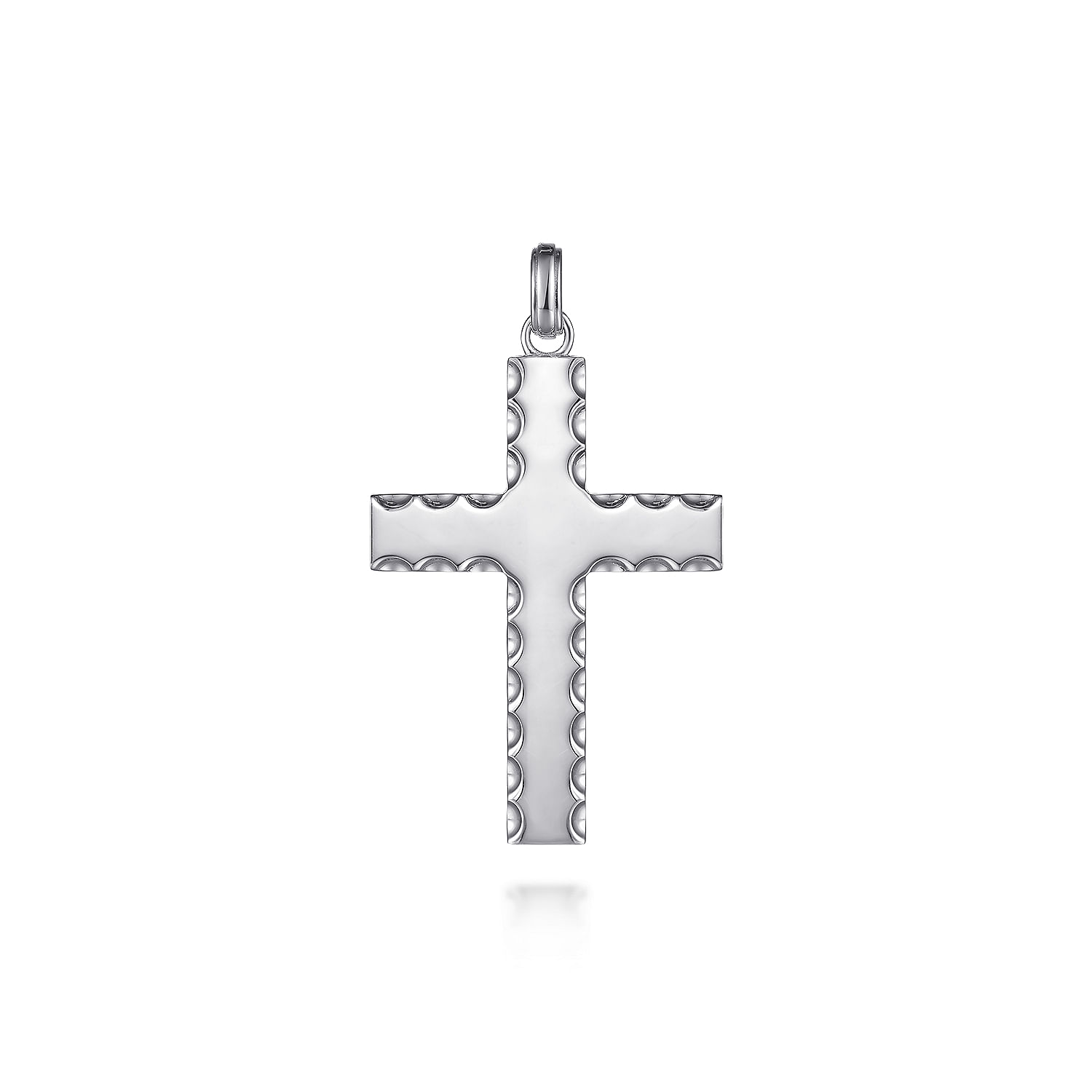925 Sterling Silver Scalloped Cross Pendant