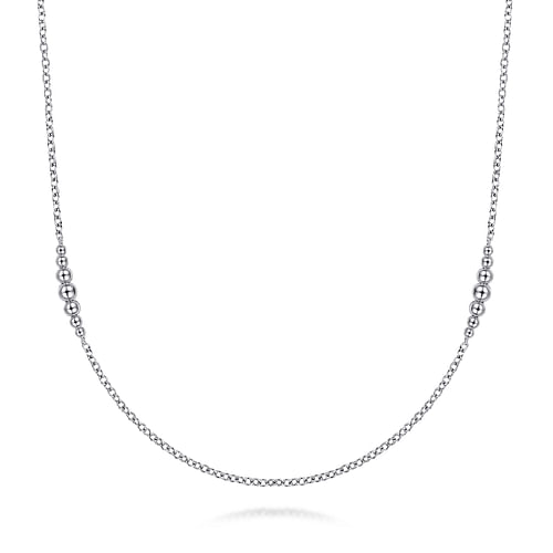 925 Sterling Silver Station Necklace