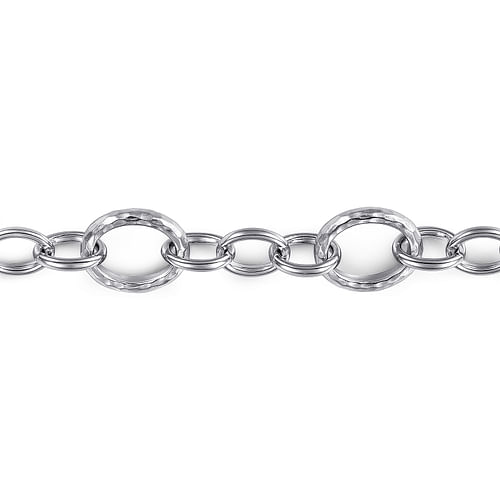 925 Sterling Silver Toggle Link Chain Bracelet