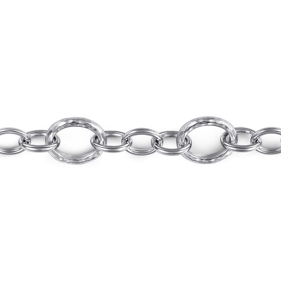 925 Sterling Silver Toggle Link Chain Bracelet angle 2