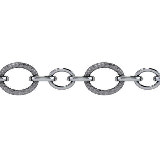 925 Sterling Silver Toggle Link Chain Bracelet angle 3