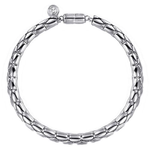 925 Sterling Silver Tubular Chain Bracelet