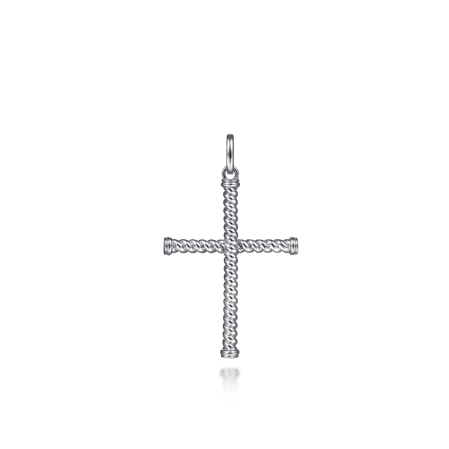 Gabriel - 925 Sterling Silver Twisted Rope Cross Pendant