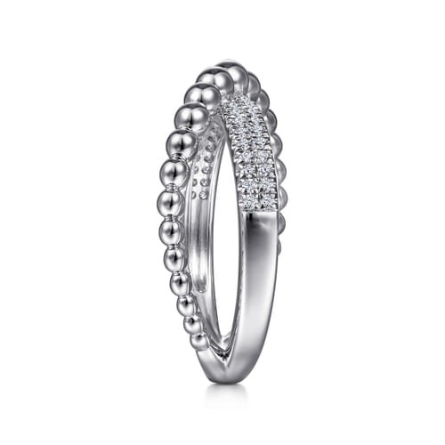 925 Sterling Silver White Sapphire Bujukan Criss Cross Ring 925 Sterling Silver White Sapphire Bujukan Criss Cross Ring