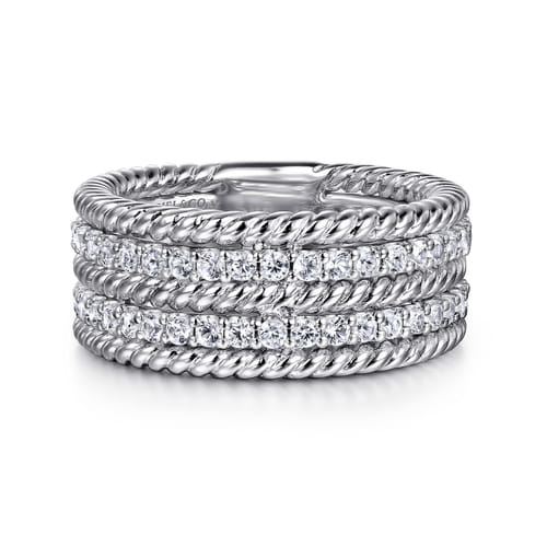 925 Sterling Silver White Sapphire Hampton Easy Stacklable Band Ladies Ring 925 Sterling Silver White Sapphire Hampton Easy Stacklable Band Ladies Ring