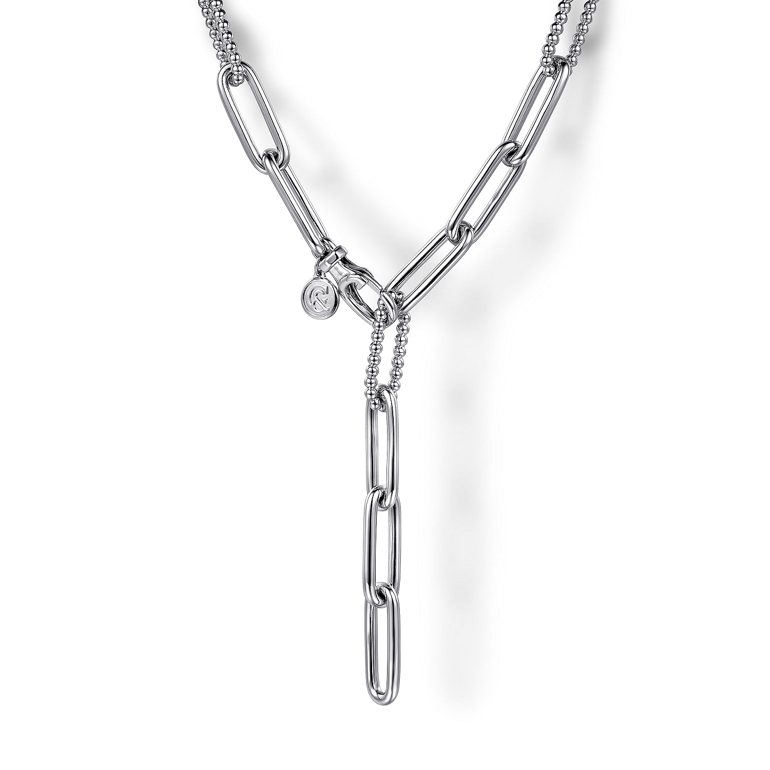 Gabriel - 925 Sterling Silver Y Chain Necklace