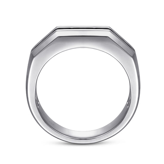 925 Sterling Silver and Black Spinel Band angle 2