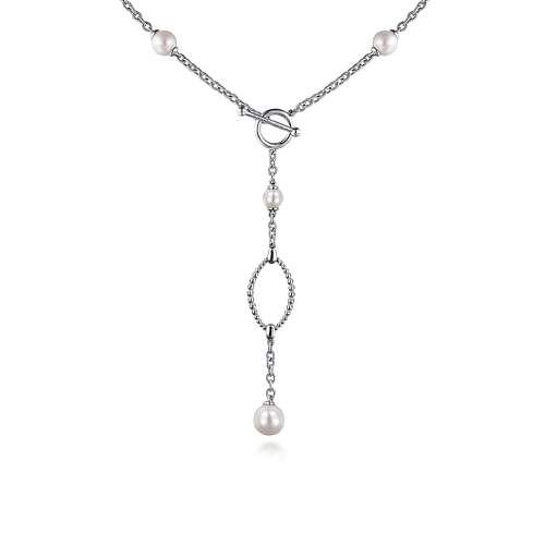 925 Sterling Silver pearl Necklace