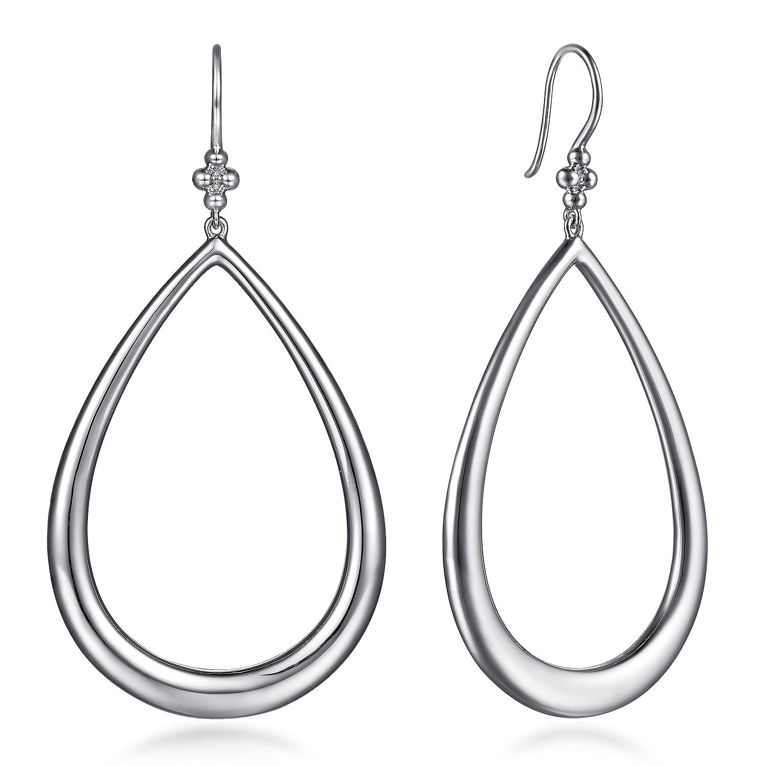 925 Sterling Sliver Fish Wire Teardrop Earrings