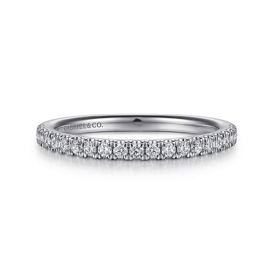 Gabriel - Art Deco 14K White Gold Diamond Matching Wedding Band