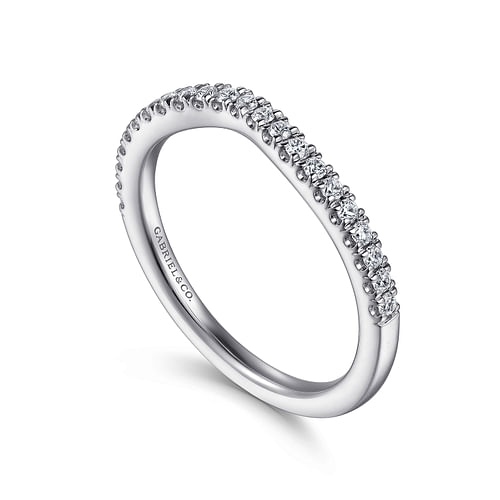 Art Deco 14K White Gold Diamond Matching Wedding Band