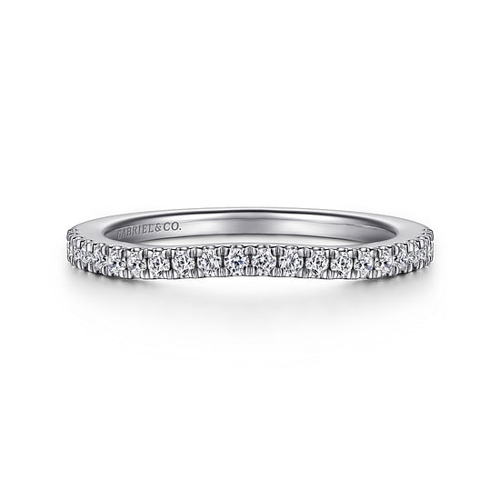 Gabriel - Art Deco 14K White Gold Diamond Matching Wedding Band