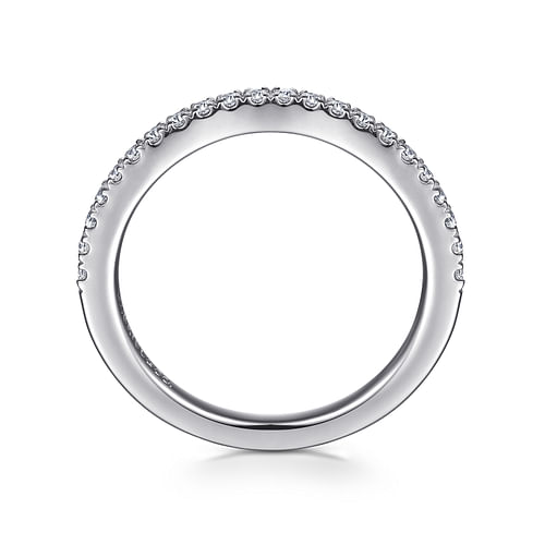 Art Deco 14K White Gold Diamond Matching Wedding Band