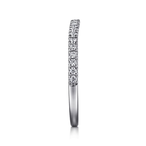 Art Deco 14K White Gold Diamond Matching Wedding Band